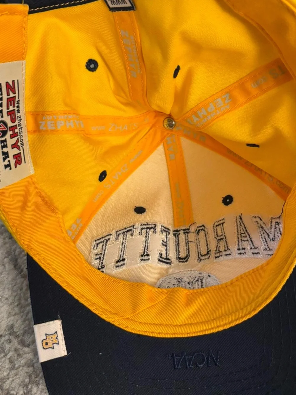 Men’s Zephyr Marquette Golden Eagles Yellow Hat